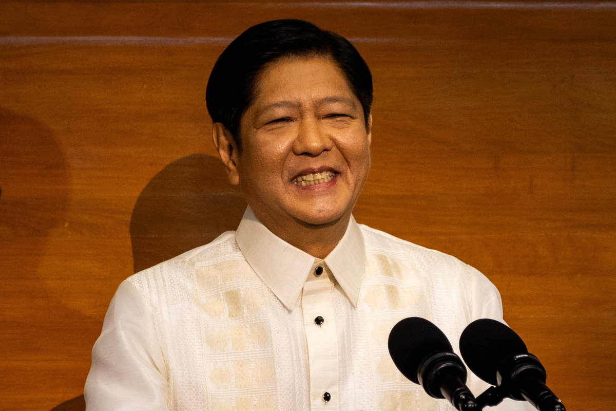Philippine President Ferdinand Marcos Jr. delivers his second State of the Nation Address (SONA), at the House of Representative in Quezon City, Metro Manila, Philippines, July 24, 2023. - REUTERS