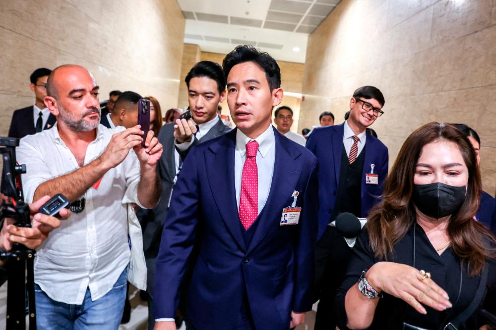 Move Forward Party leader Pita Limjaroenrat leaves after voting for house speaker, at the parliament in Bangkok, Thailand, July 4, 2023. REUTERSPIX