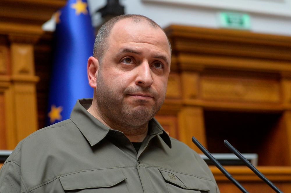 Nominated Defence Minister Rustem Umerov addresses lawmakers before they vote for his appointment, amid Russia’s attack on Ukraine, during a parliament session of Ukrainian parliament in Kyiv, Ukraine September 6, 2023/REUTERSPix