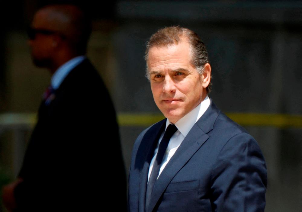 Hunter Biden, son of US President Joe Biden, departs federal court after a plea hearing on two misdemeanor charges of willfully failing to pay income taxes in Wilmington, Delaware, US July 26, 2023. REUTERSPIX