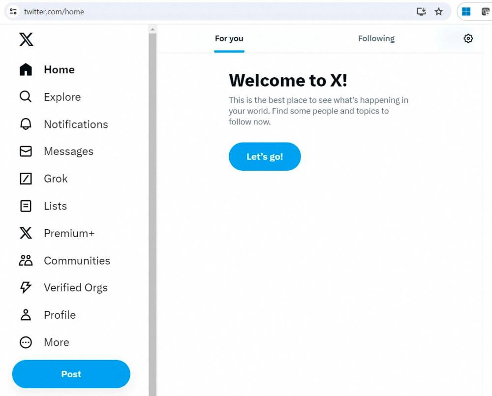 A view of a homepage on X, formerly known as Twitter, as it suffers an outage, taken on December 21, 2023 - REUTERSPIX