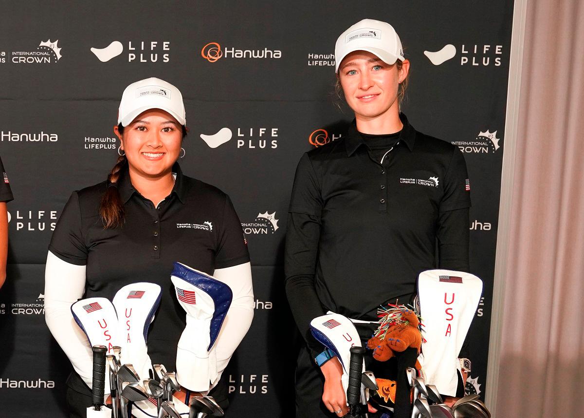 Lilia Vu (left) and Nelly Korda