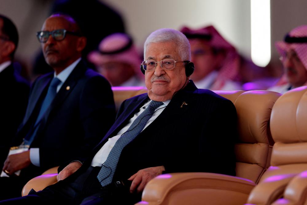 Palestinian President Mahmoud Abbas attends the World Economic Forum (WEF) in Riyadh, Saudi Arabia, April 28, 2024. - REUTERSPIX