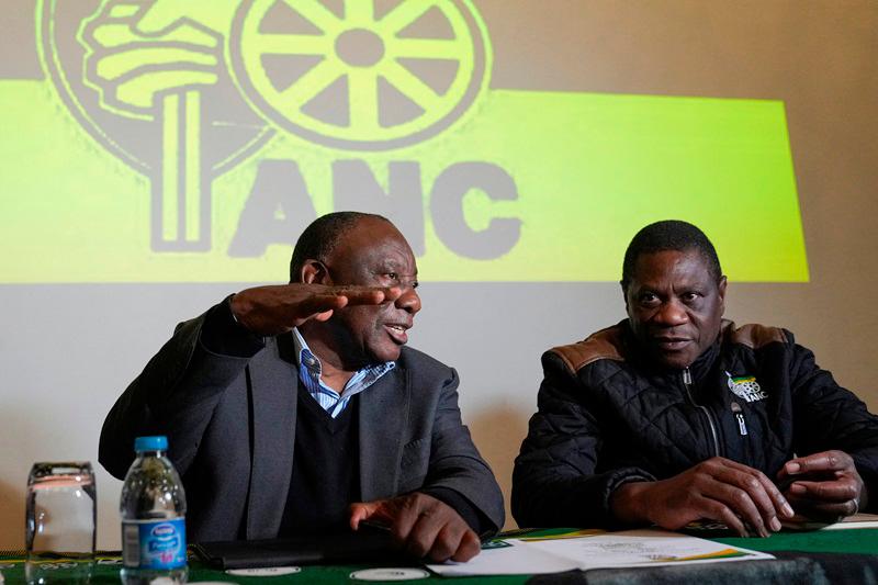 South African president Cyril Ramaphosa and deputy president Paul Mashatile attend a special African National Congress (ANC) National Executive Committee (NEC) meeting in Cape Town, South Africa June 13, 2024. REUTERSpix