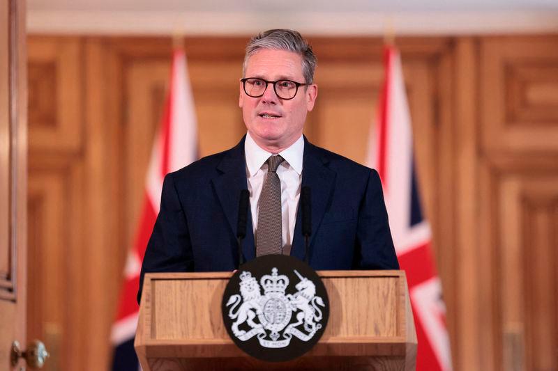 British Prime Minister Keir Starmer delivers a speech, following his first cabinet meeting as Prime Minister - REUTERSpix