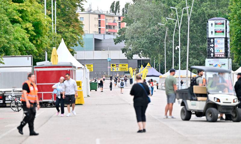 General view shows outside of Happel stadium after Taylor Swift’s three concerts this week were canceled after the government confirmed a planned attack at the stadium in Vienna - REUTERSpix