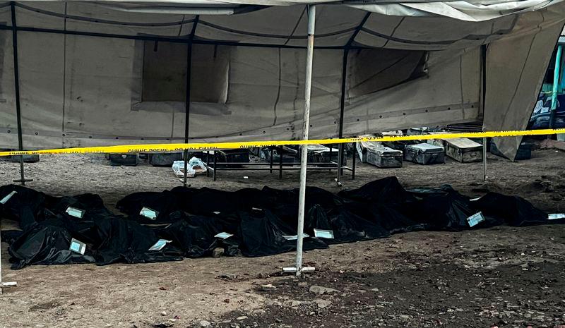 A general view of the body bags of pupils who died after a fatal fire at the Hillside Endarasha Academy, Kieni, Nyeri County, Kenya, September 7, 2024. - REUTERSPIX