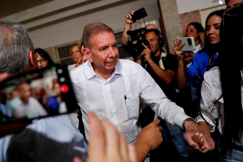 Venezuelan opposition presidential candidate Edmundo Gonzalez looks on on the day he casts his vote in the country's presidential election, in Caracas, Venezuela July 28, 2024. - REUTERSPIX