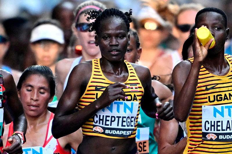 Uganda’s Rebecca Cheptegei in action during the women’s marathon final at the World Athletics Championship, Budapest - REUTERSpix