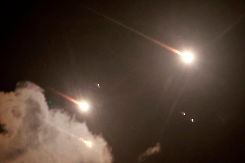 Rockets fly in the sky after Iran fired a salvo of ballistic missiles, amid cross-border hostilities between Hezbollah and Israel, as seen from Tel Aviv - REUTERSpix