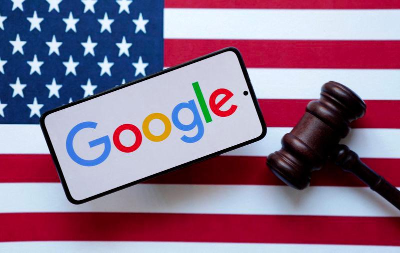 Google, U.S. flag and Judge gavel are seen in this illustration taken, August 6, 2024. - REUTERSPIX