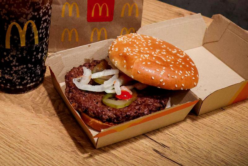 A McDonald's Quarter Pounder hamburger and coke, are seen in an illustration picture taken in New York City, U.S., October 24, 2024. - REUTERSPIX