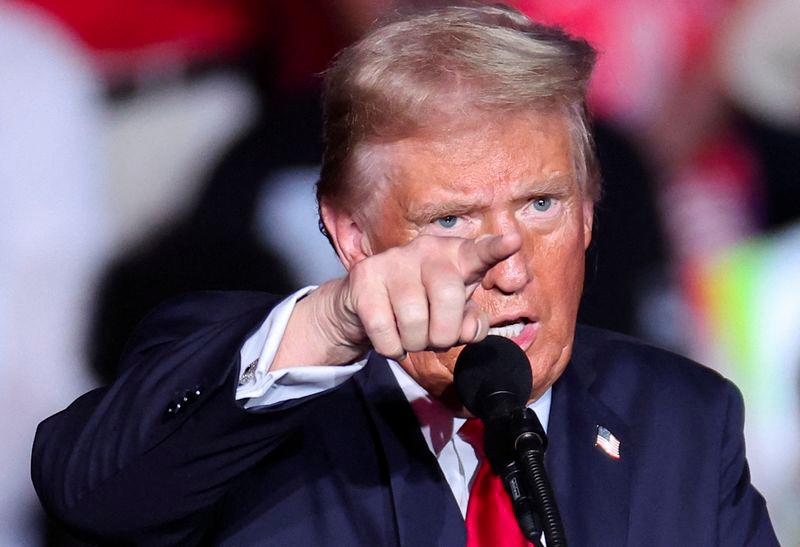 Republican presidential nominee and former U.S. President Donald Trump speaks during a rally, in Henderson, Nevada, U.S. October 31, 2024. - REUTERSPIX