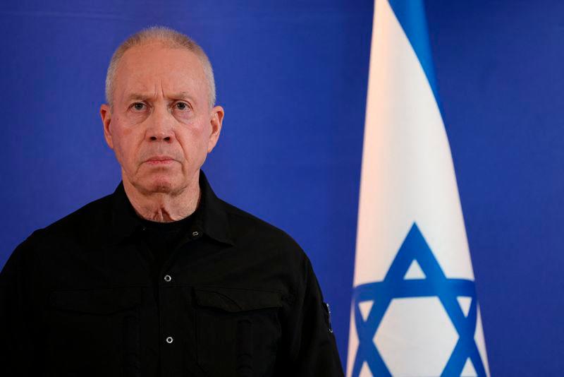 Former Israeli Defense Minister Yoav Gallant attends a press conference shortly after he was sacked by Israeli Prime Minister Benjamin Netanyahu who cited a lack of trust - REUTERSpix