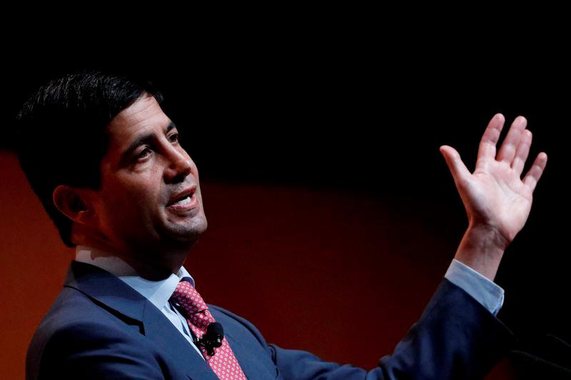 Kevin Warsh, Fellow in Economics at the Hoover Institution and lecturer at the Stanford Graduate School of Business, speaks during the Sohn Investment Conference in New York City, U.S., May 8, 2017. - REUTERSPIX