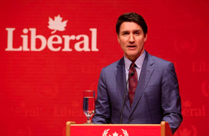 Canada's Prime Minister Justin Trudeau speaks at the Laurier Club holiday party in Gatineau, Quebec, Canada, December 16, 2024. - REUTERSPIX