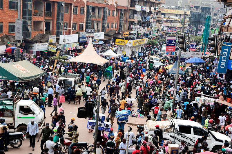 An aerial view shows the busy Namirembe road in the Central Business Centre after the health ministry announced an outbreak of Ebola virus in Uganda’s capital, Kampala - REUTERSpix