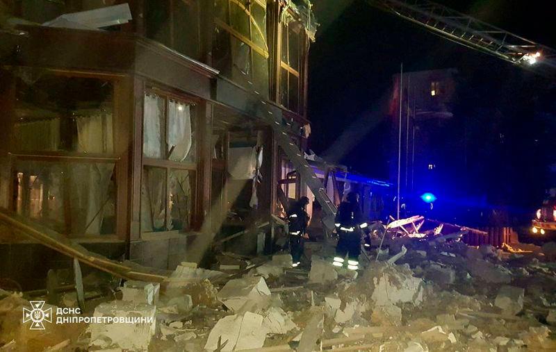 Emergency personnel work in a destroyed building following a Russian missile strike, amid Russia’s attack on Ukraine, in Kryvyi Rih, Ukraine March 5, 2025. REUTERSpix