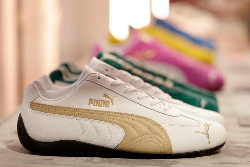 FILEpix: Puma Speedcat OG sneakers are displayed at the Puma Mostro House in Paris, France, Jan 24,2025.REUTERSpix