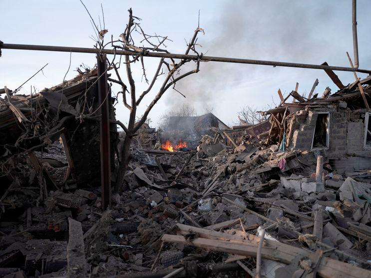 A view shows a site of a Russian military strike, amid Russia's attack on Ukraine, in the frontline city of Pokrovsk, Donetsk region, Ukraine March 13, 2025. - REUTERSPIX