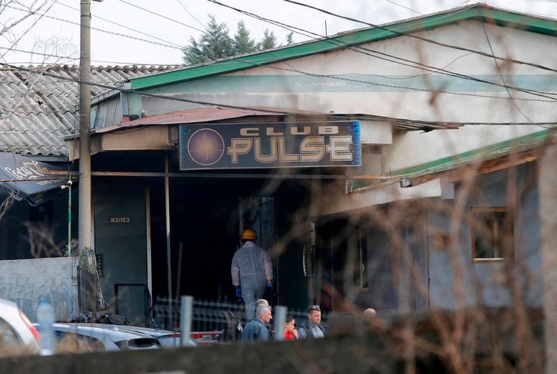 A view outside a night club, following a fire resulting in casualties, in the town of Kocani, North Macedonia, March 16, 2025. REUTERSpix