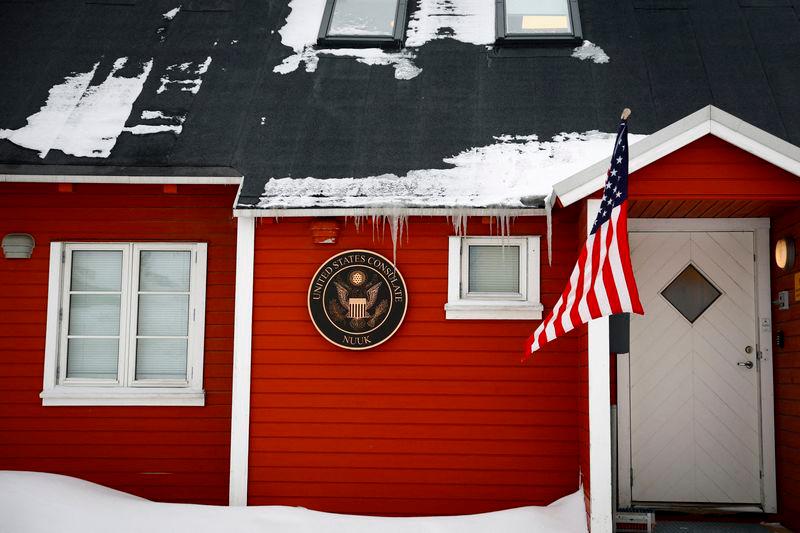 Snow covers part of the roof at the U.S. Consulate in Nuuk, Greenland - REUTERSpix