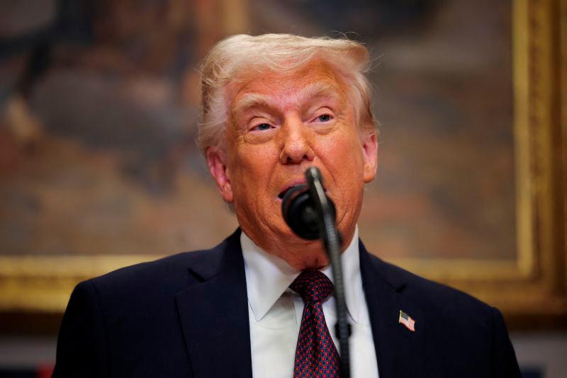 Trump delivers remarks, in the Roosevelt Room at the White House, in Washington, D.C., U.S., March 24, 2025. REUTERSpix