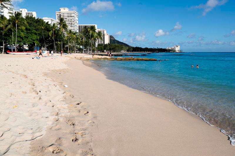FILEpix: Waikiki Beach is seen in Honolulu, Hawaii, U.S. April 28, 2020. REUTERS
