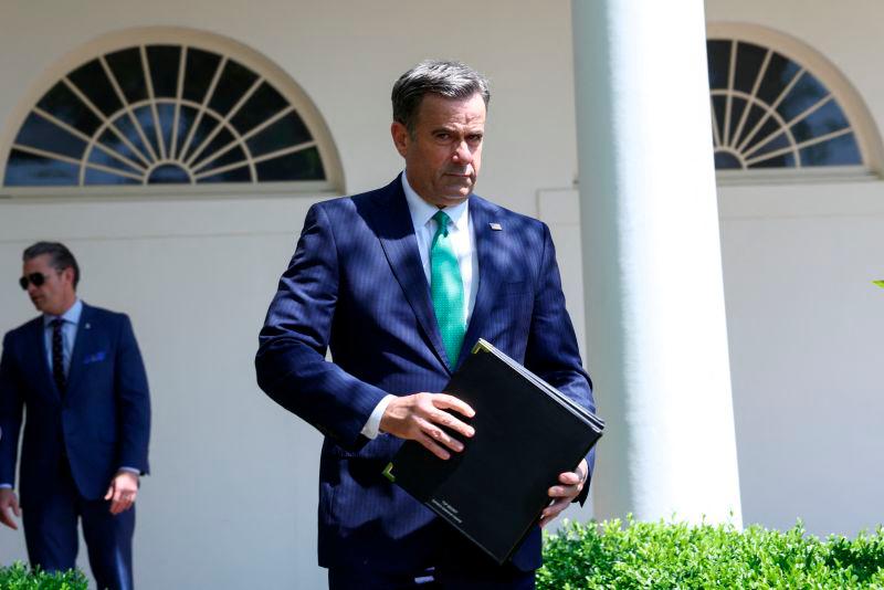 U.S. Central Intelligence Agency Director John Ratcliffe walks during a National Day of Prayer event, with Defense Secretary Pete Hegseth in the background, in the Rose Garden at the White House in Washington, D.C., U.S., May 1, 2025. REUTERSpix