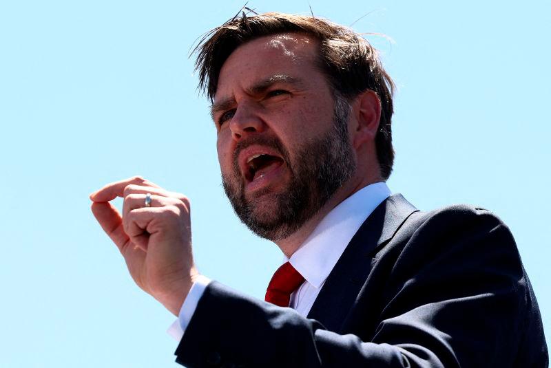 U.S. Vice President JD Vance speaks, during a tour of Nucor Steel Berkeley in Huger, South Carolina, U.S., May 1, 2025. REUTERSpix