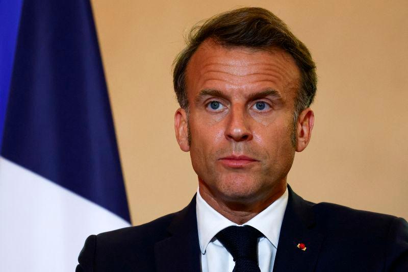 French President Emmanuel Macron looks on as he delivers a speech to affirm the spirit of freedom that founded the 1905 law as the 120th anniversary of the law on the separation of Church and State approaches, during a visit at the Grand Loge of France (GLDF), oldest French Masonic Obedience, in Paris, France, May 5, 2025. REUTERSpix