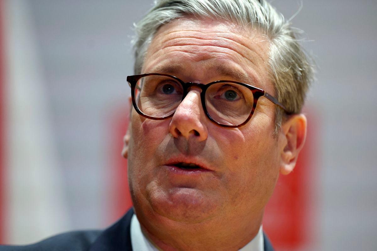 Britain’s Prime Minister Keir Starmer delivers a keynote speech at the London Defence Conference in central London, Britain May 8, 2025. REUTERSpix