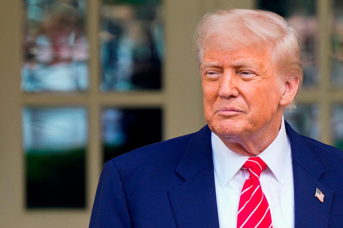 U.S. President Donald Trump looks on as he gives remarks outside the West Wing at the White House in Washington, D.C., U.S., May 8, 2025. REUTERSpix