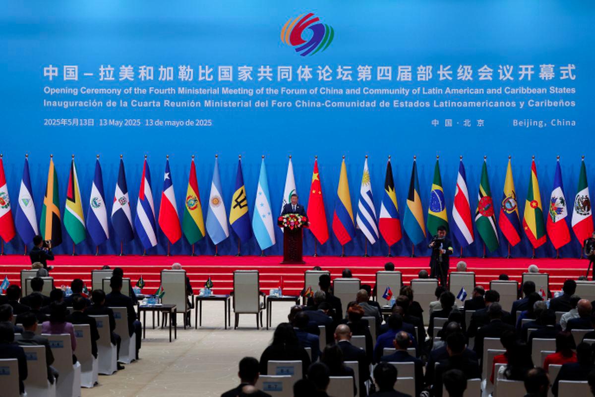 China's President Xi Jinping delivers a speech during the opening ceremony for the China-CELAC Forum ministerial meeting in Beijing, China May 13, 2025. - REUTERSPIX
