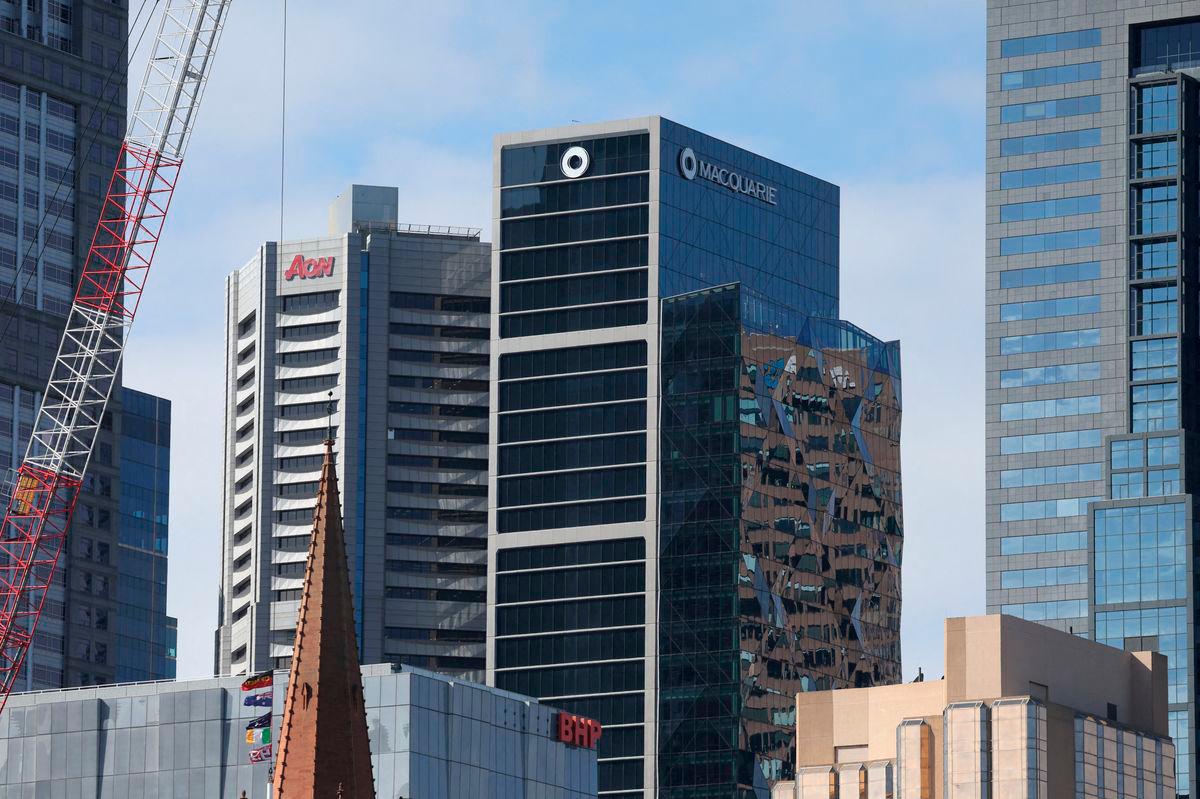 : A view shows the Macquarie Group logo on their office tower in Melbourne, Australia, March 24, 2025. REUTERSpix