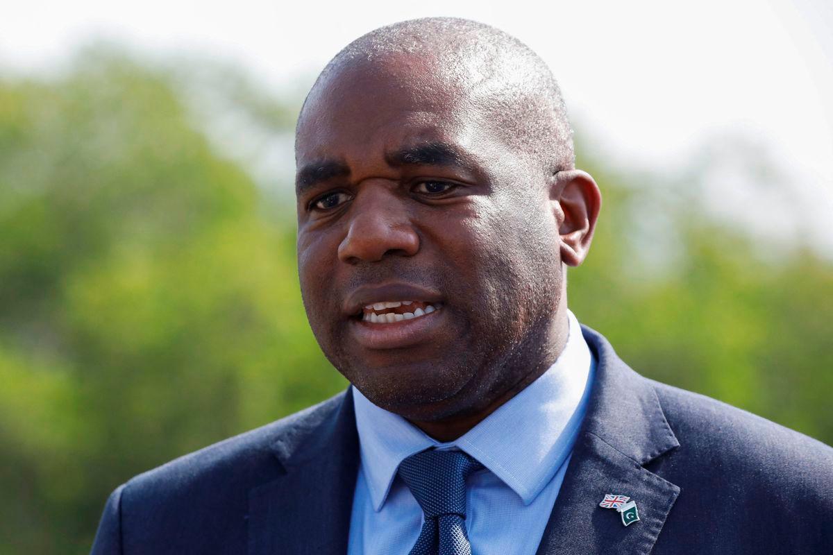 Britain’s Foreign Minister David Lammy speaks with Reuters during an interview in Islamabad, Pakistan May 17, 2025. REUTERSpix