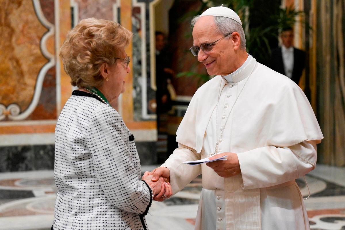 Pope Leo XIV meets with a member of the Centesimus Annus Foundation, at the Vatican, May 17, 2025. REUTERSpix