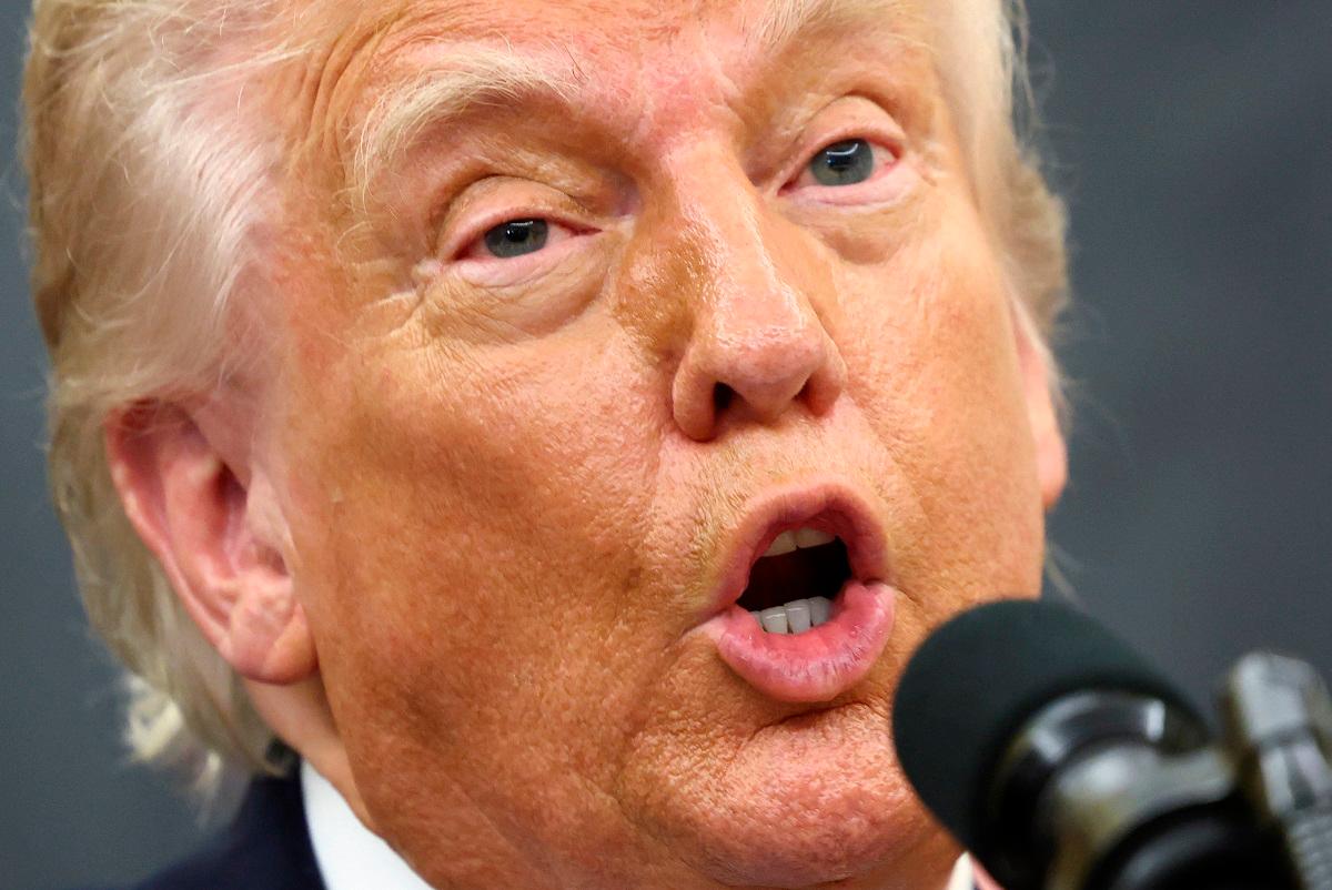U.S. President Donald Trump speaks during a law enforcement event in the Oval Office of the White House in Washington, D.C., May 19, 2025. - REUTERS/Kevin Lamarque
