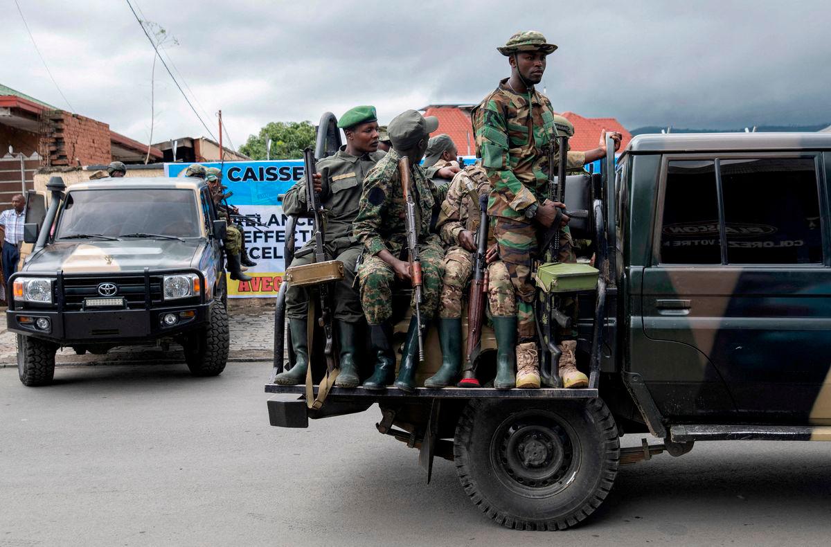Members of the M23 rebel group mount their vehicles after the opening ceremony of Caisse Generale d’epargne du Congo in Goma, North Kivu province in the East of the Democratic Republic of Congo, April 7, 2025. REUTERSpix