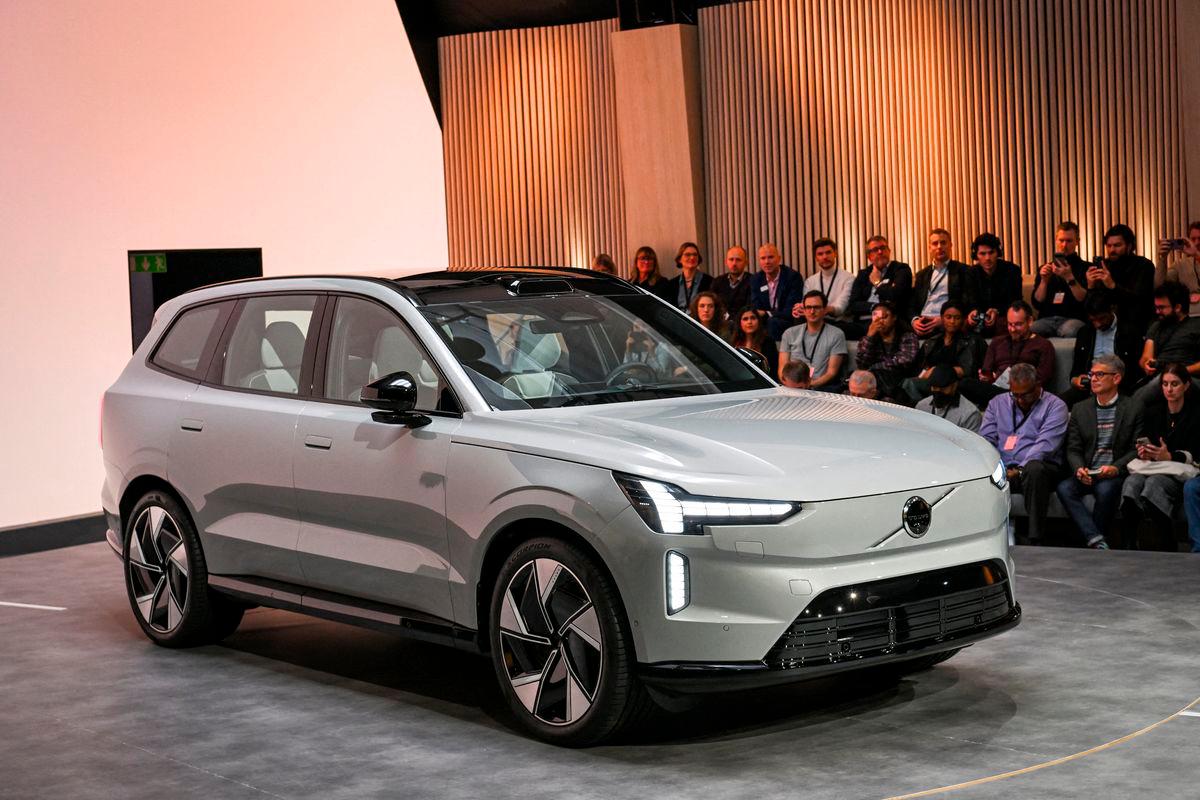 FILEpix: Volvo EX90, the company’s new electric SUV, is unveiled during a launch event in Stockholm, Sweden November 9, 2022. REUTERSpix
