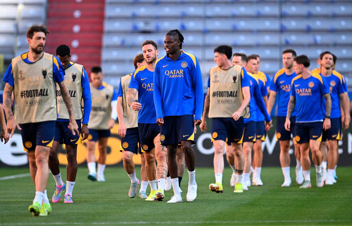 Inter Milan’s Yann Bisseck during training REUTERSpix