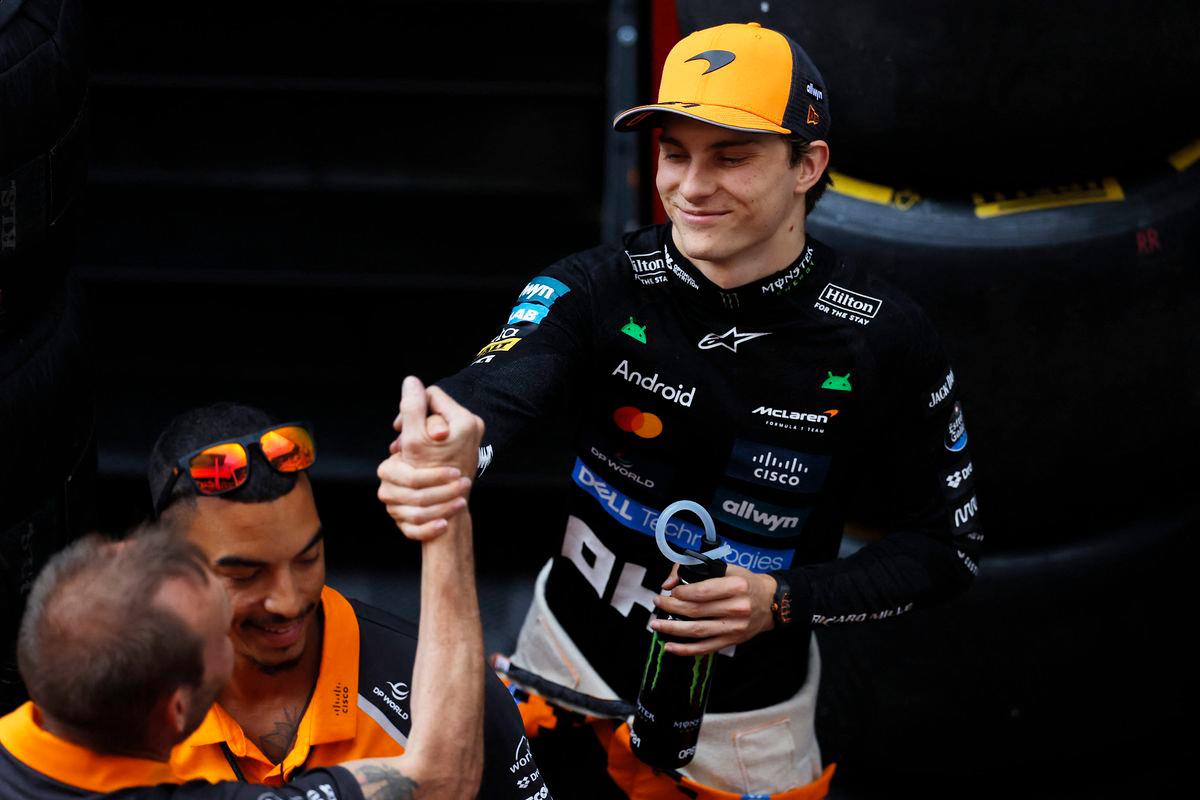 McLaren’s Oscar Piastri after qualifying in pole position REUTERSpix