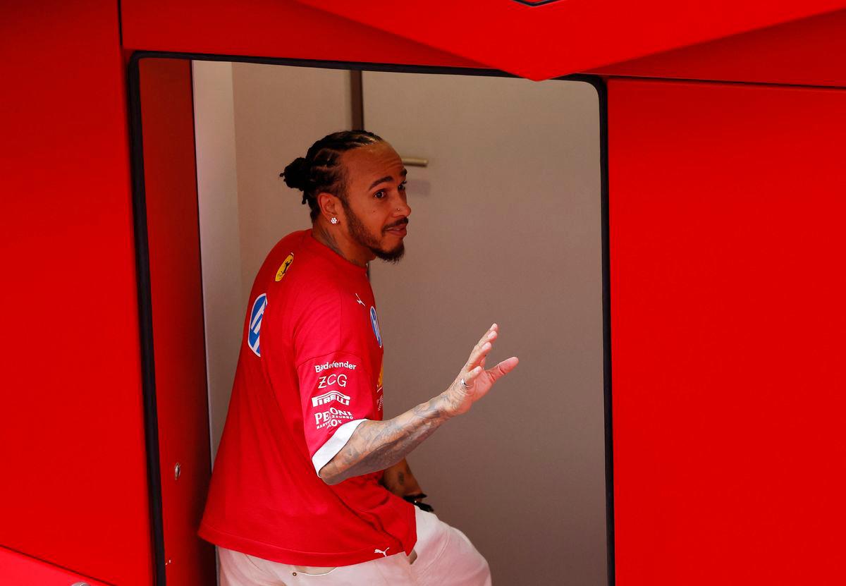 Ferrari’s Lewis Hamilton after qualifying REUTERSpix