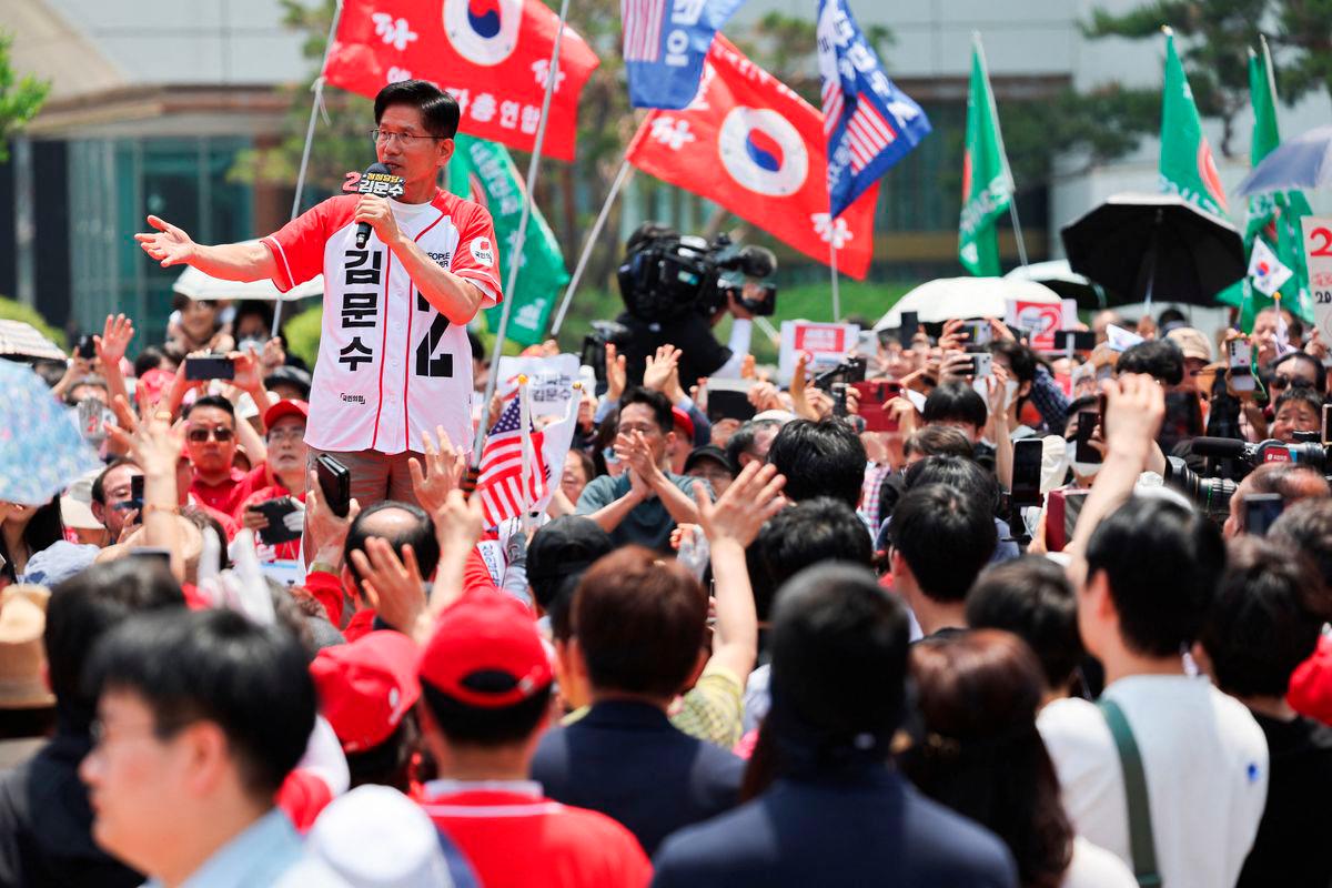 Calon presiden Korea Selatan Kim Moon-soo. REUTERSpix