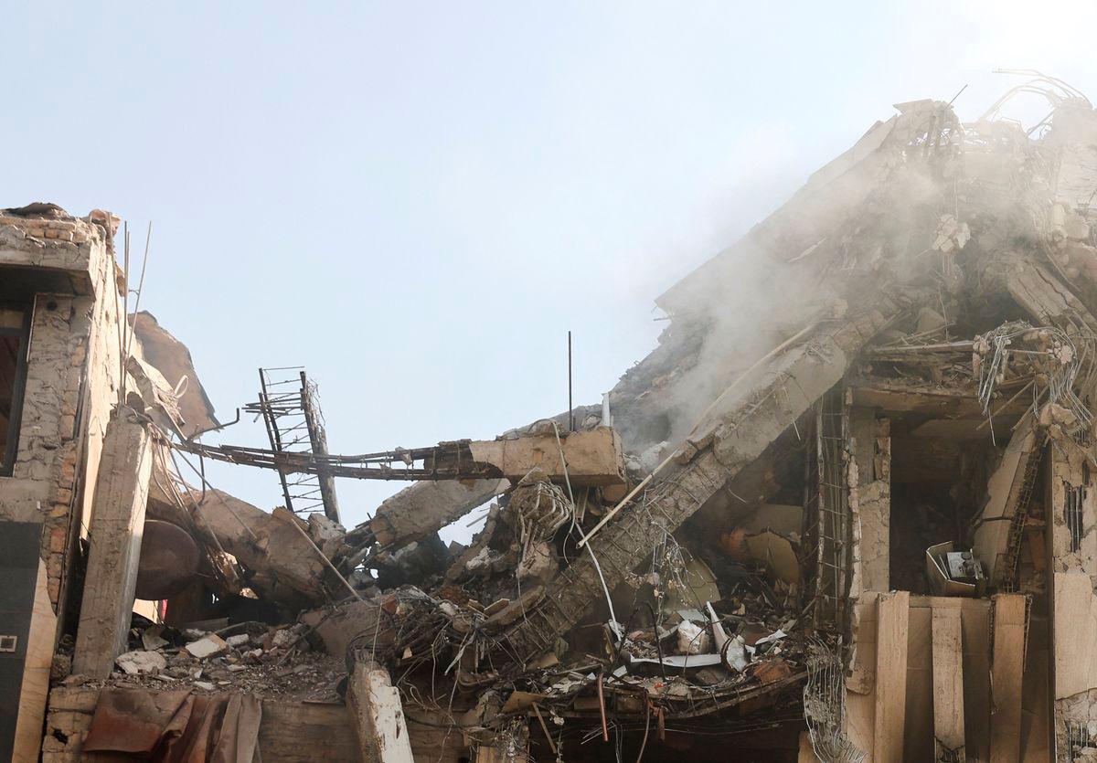 Smoke rises from a damaged building in the aftermath of Israeli strikes, in Tehran, Iran, June 13, 2025. - REUTERSPIX