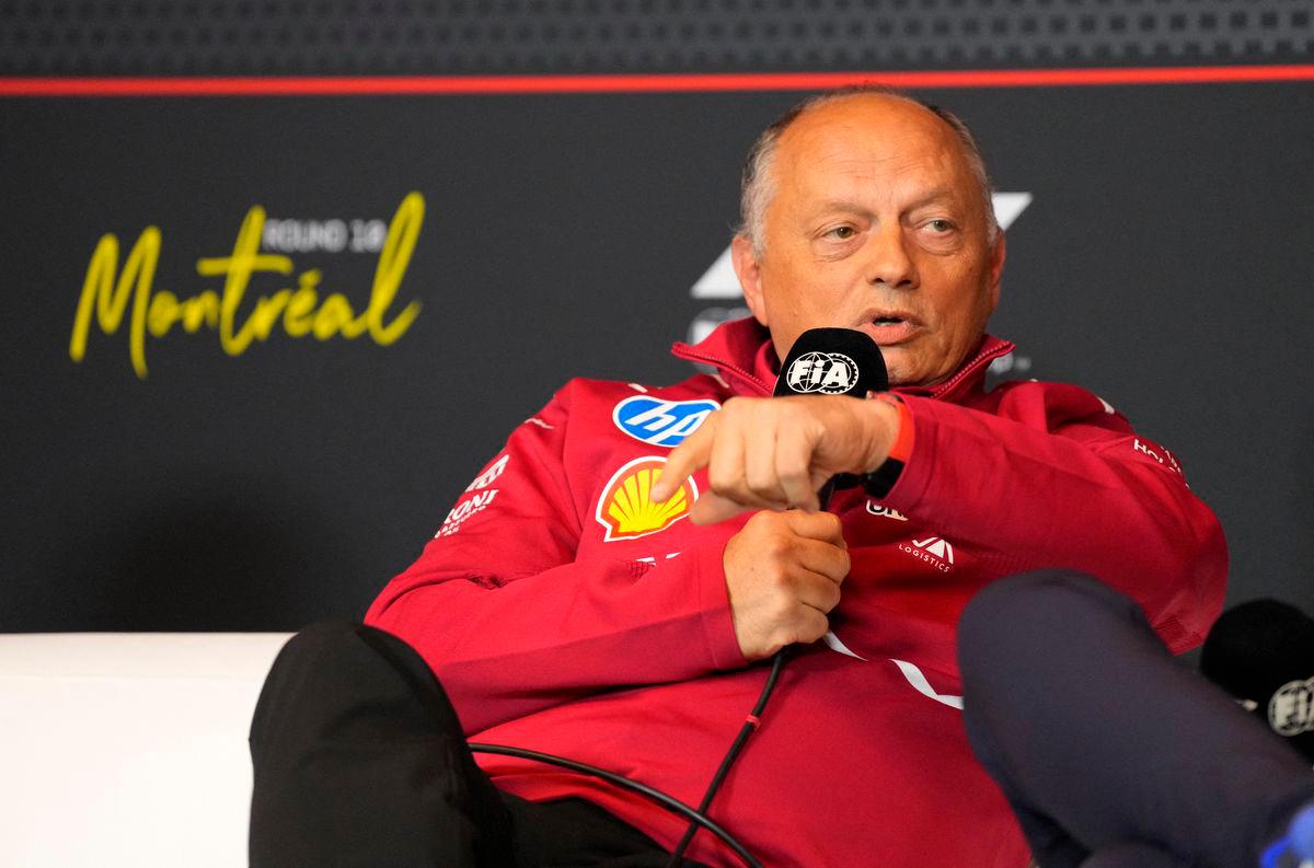 Ferrari team principal Frederic Vasseur during a press conference REUTERSpix