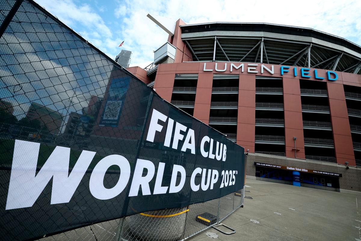 General view outside the stadium ahead of the Club World Cup REUTERS