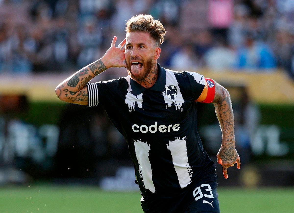 Monterrey’s Sergio Ramos celebrates scoring their first goal IMAGN IMAGES via REUTERSpix