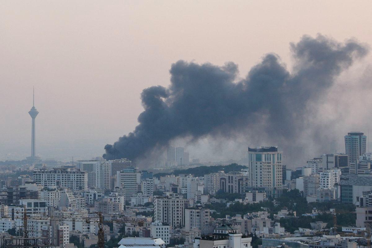 Smoke rises following an Israeli attack on the IRIB building, the country's state broadcaster, in Tehran, Iran, June 16, 2025. - REUTERSPIX