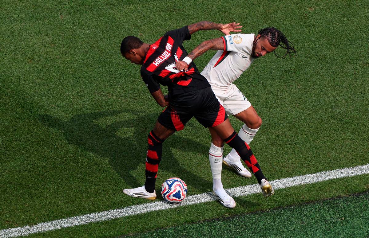 Flamengo’s Wallace Yan in action with Chelsea’s Malo Gusto REUTERS